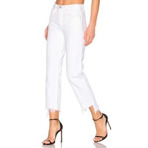 GRLFRND Helena High Rise Straight Cropped Jeans